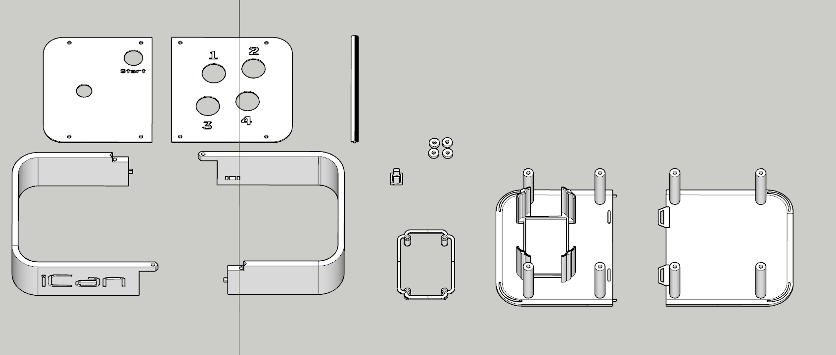 SketchUp model of the arcade cabinet